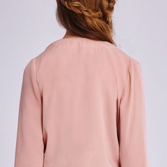 Girls on Film Peach Waterfall Cardigan: Size UK 10 - Picture 2 of 3